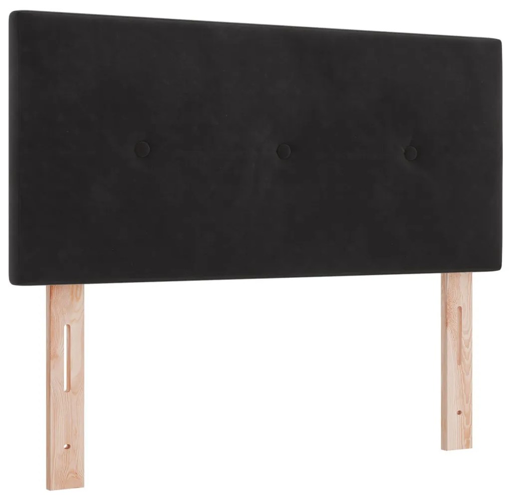 Fejtámla Gombos Ráncolt Fekete 100 cm Bársony