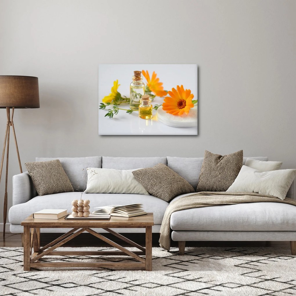 Narancsságra virágok képe (70x50 cm)