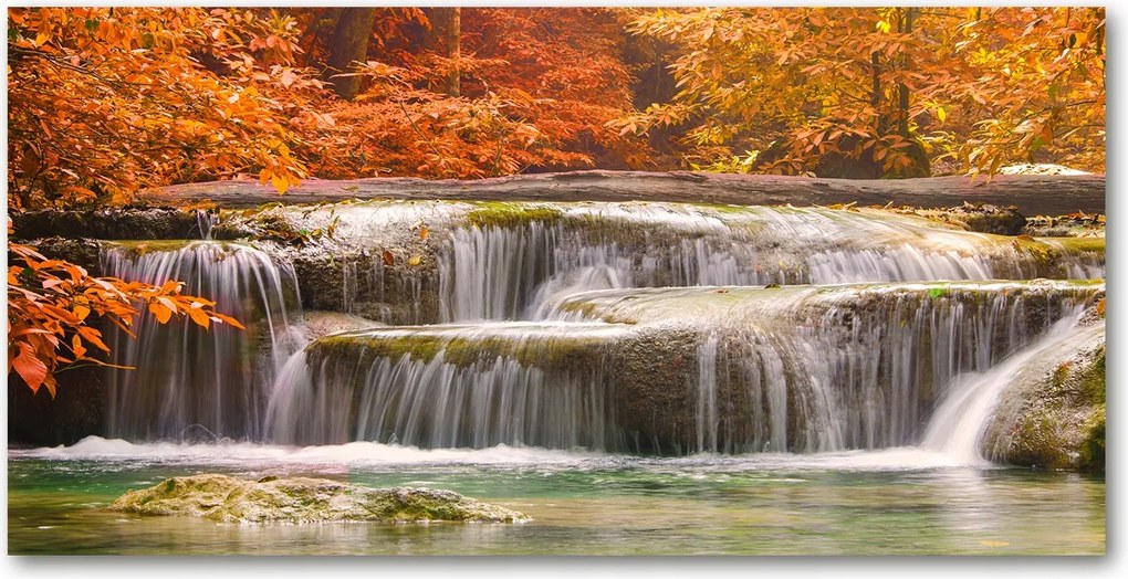 Konyhai panel Őszi vízesés 140x70 cm Ragasztó