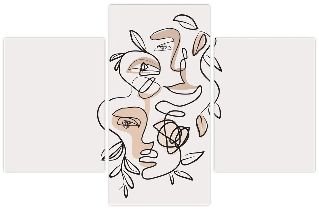 Kép - Line art arckezelés (90x60 cm)
