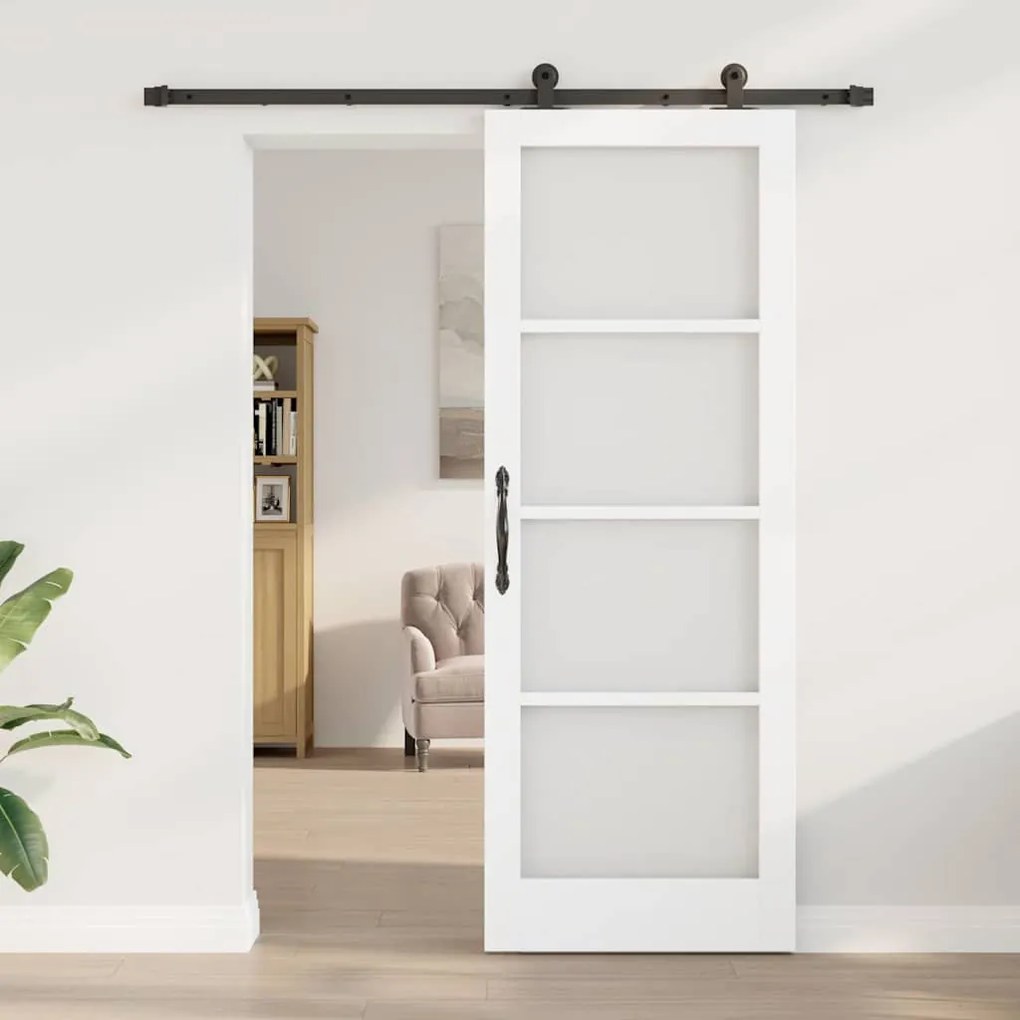 Csúszóajtó ORKDAL Fehér 78 x 211 cm Fa és fém