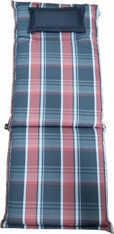 Párna Toronto napozóágyhoz, fejtámlával Livarno home, 120x47x6 cm, piros kockás