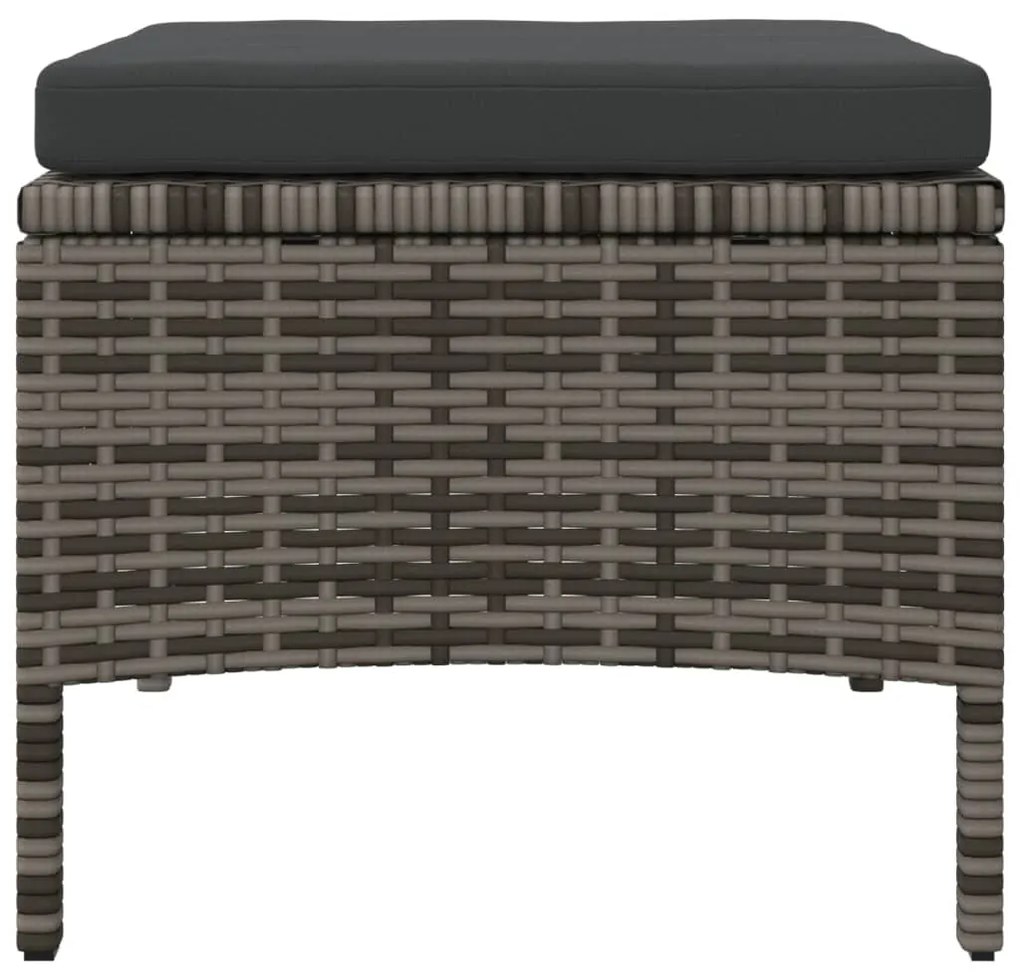 2 személyes szürke polyrattan kerti kanapé asztallal/székkel