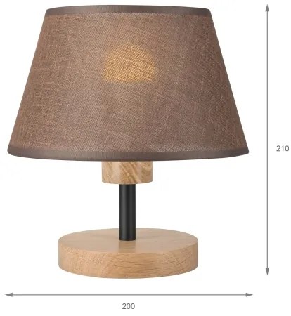 Brilagi - LED Asztali lámpa ANTHONY 1xE14/40W/230V tölgy/barna