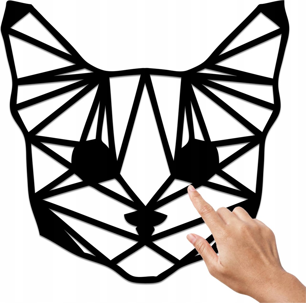 Geometrikus Fali Dekoráció Macska Geometrikus Állat Fa Stílusos