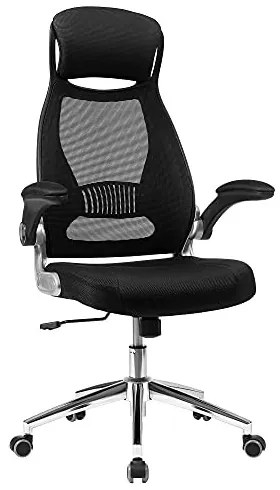 Irodai ergonomikus szék kar- és fejtámasszal, fekete