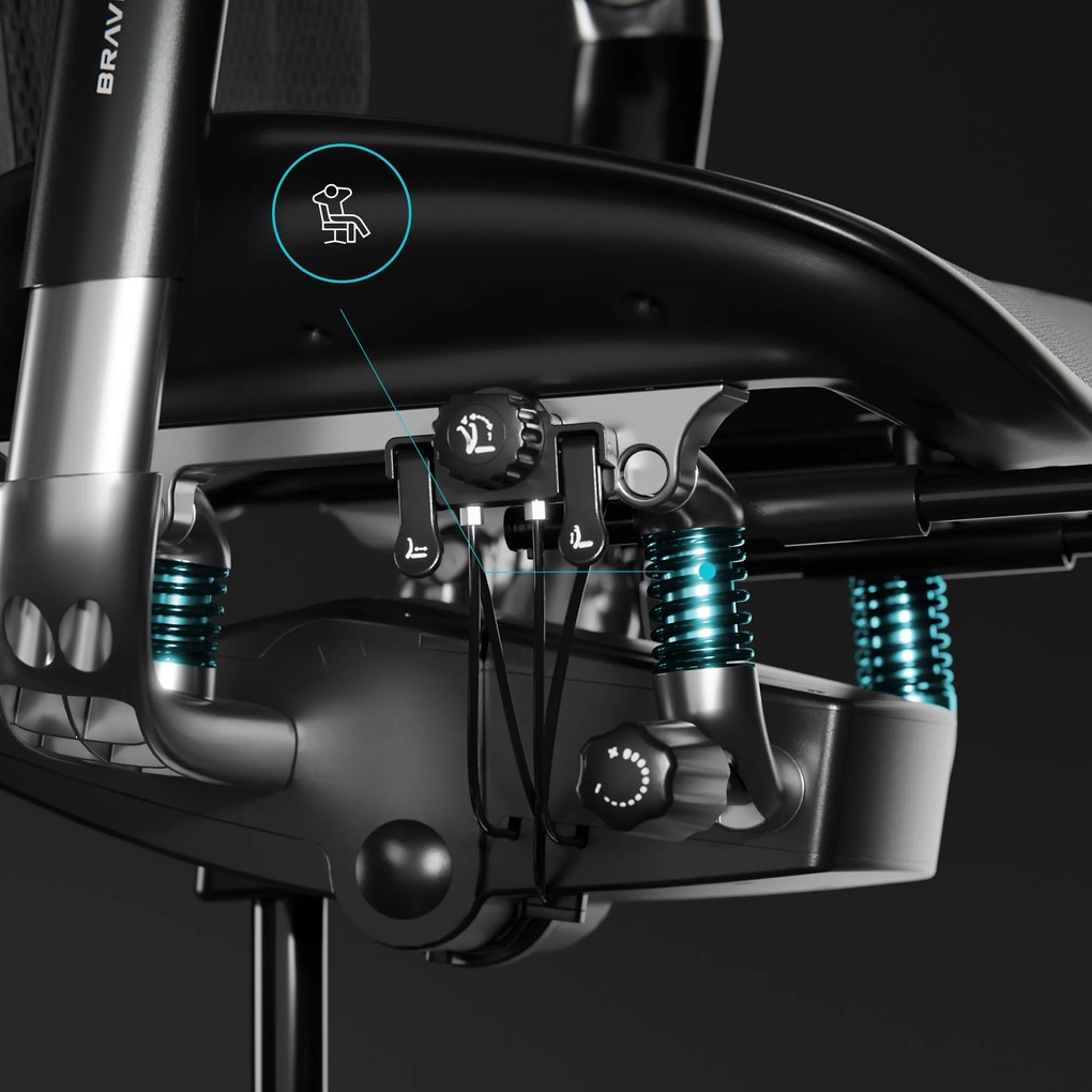 Prémium ergonomikus irodai szék lábtartóval fekete Premium Normal Size: Diablo V-Kinetic