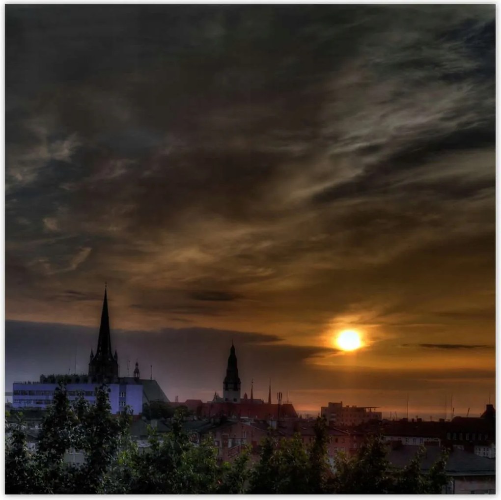 Poszterek 140x140 Lenyugvó nap Horizont