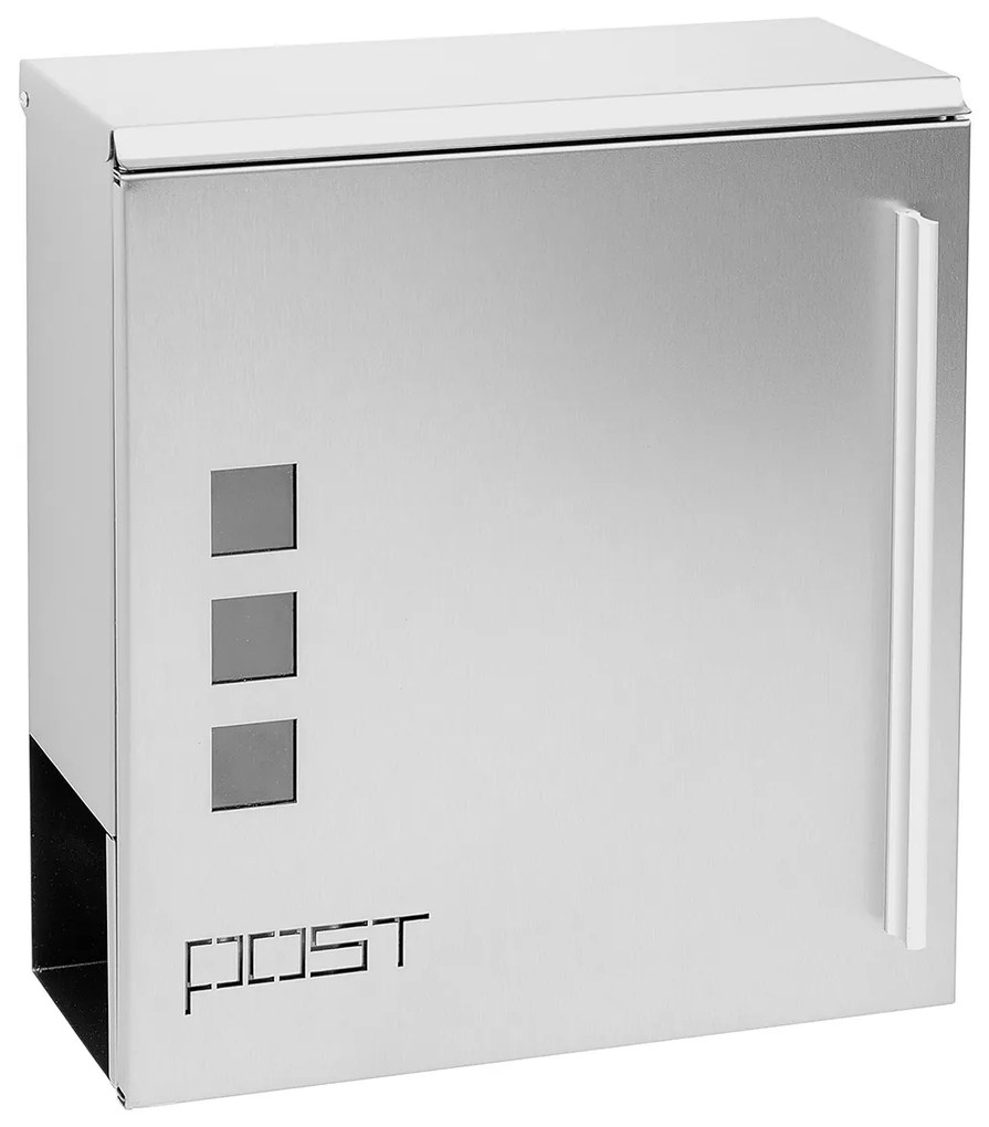 BK.501.GW.N Rozsdamentes acél postaláda fokozott vízbehatolás elleni védelemmel, szürke