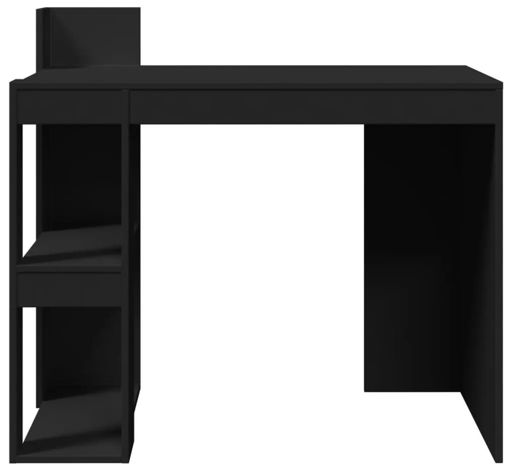 fekete szerelt fa irodai asztal 103,5 x 56,5 x 94 cm