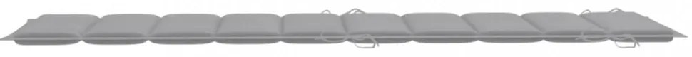 szürke oxford szövet napozóágy párna 186 x 58 x 3 cm