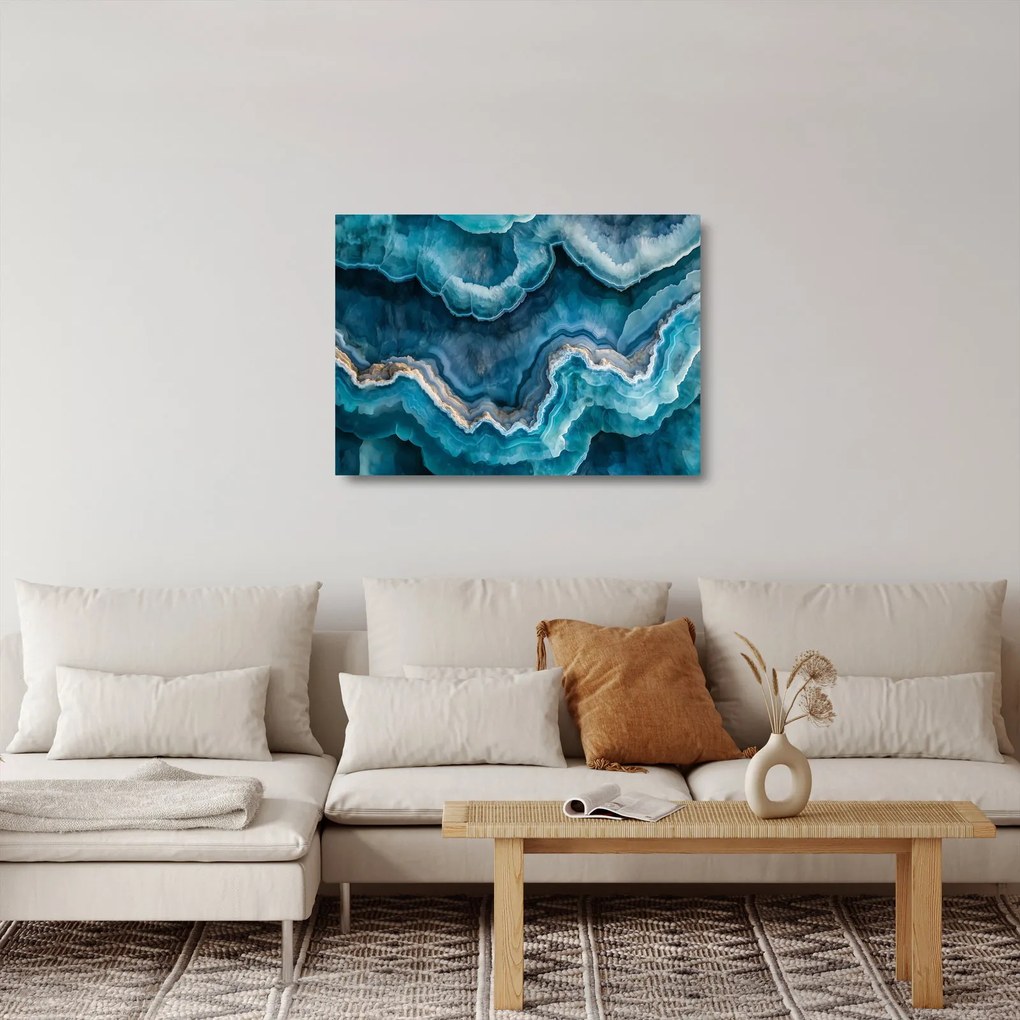 Üveg kép - Akvamarin részlet (70x50 cm)