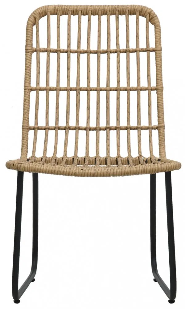 vidaXL 3-darabos tölgyszínű polyrattan bisztrószett