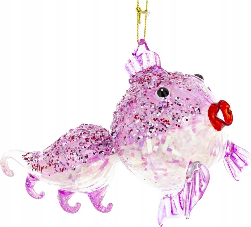 Hal Üveg Karácsonyfadísz 16 CM Karácsonyi Ajándék