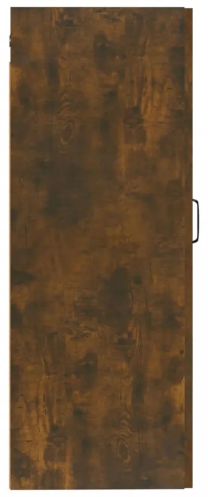füstös tölgy színű szerelt fa függőszekrény 35 x 34 x 90 cm