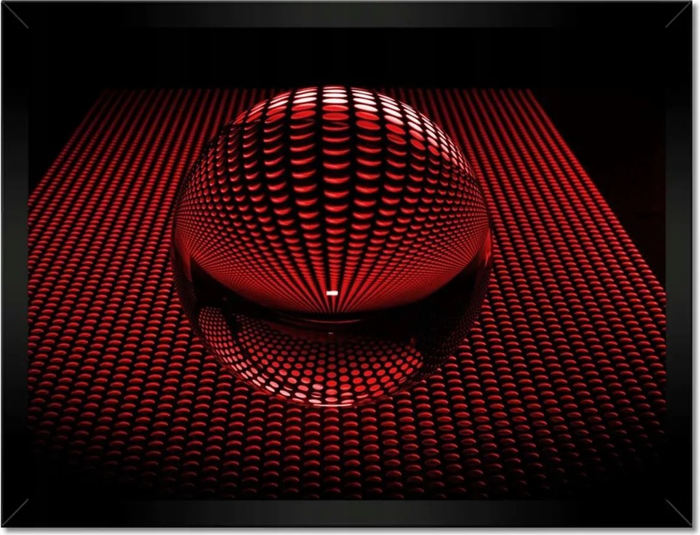 Poszterek keretben 40x30 Piros gömb Disco