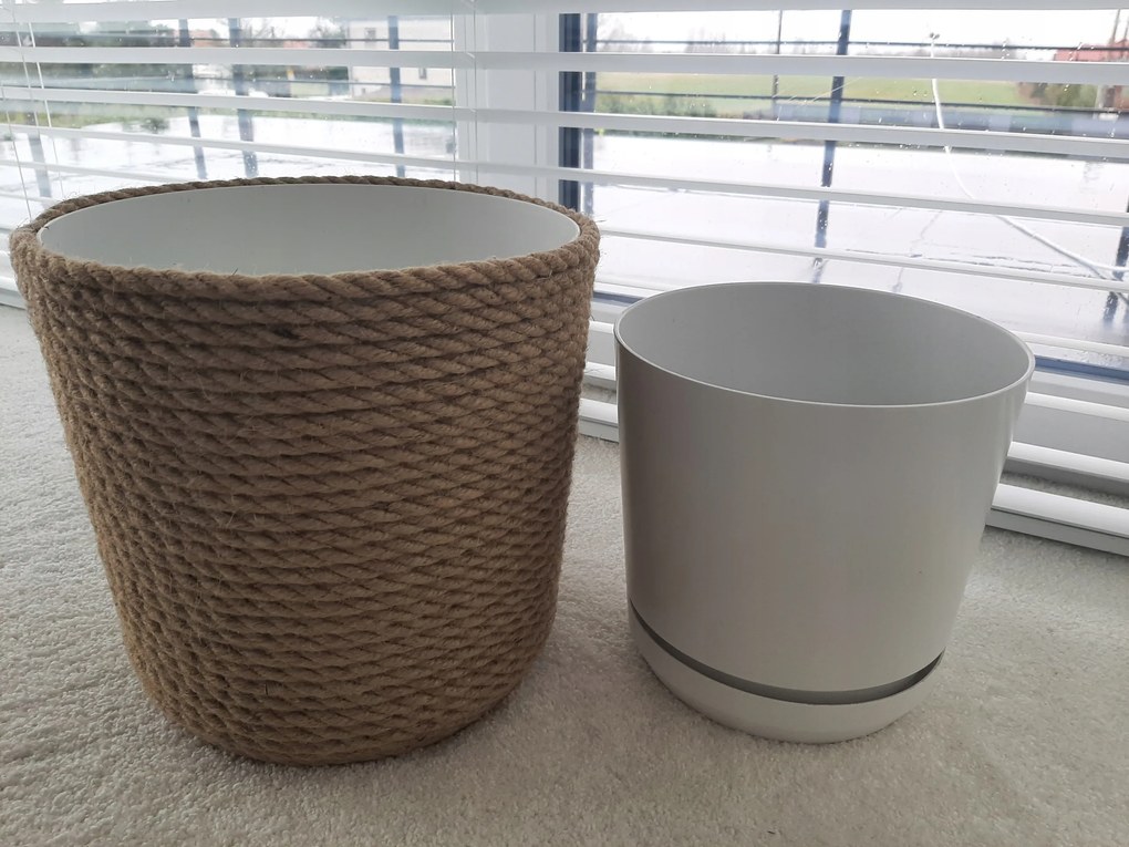 Boho Fedő juta zsinór szett 28 szárított fonott fű Virágtartó fehér