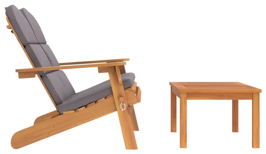 2 részes tömör akácfa kerti Adirondack ülőgarnitúra