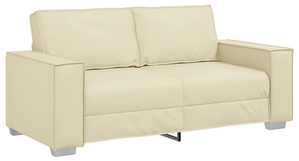 Kétszemélyes Kanapé Krém 140 cm Műbőr