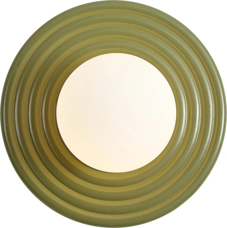 Retro fali lámpa zöld opálgömbbel 20 cm IP44 - Lila