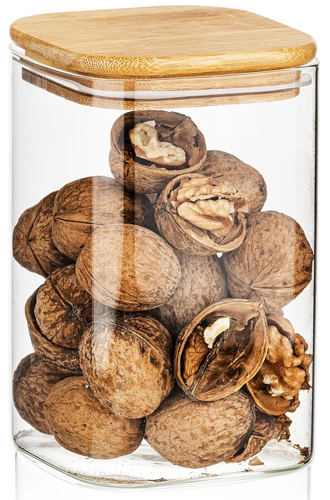 4Home Bamboo fedeles üveg tárolóedény, 950 ml, 950 ml