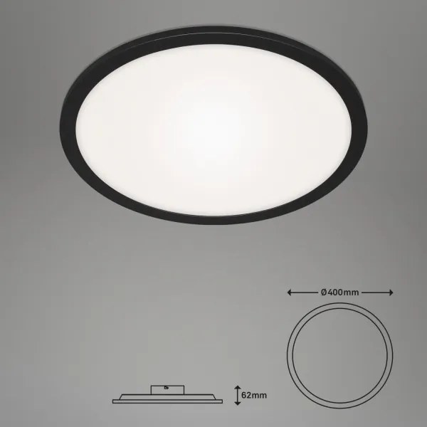 Briloner 7168-015 - LED Dimmelhető mennyezeti lámpa PIATTO LED/22W/230V fekete + távirányító