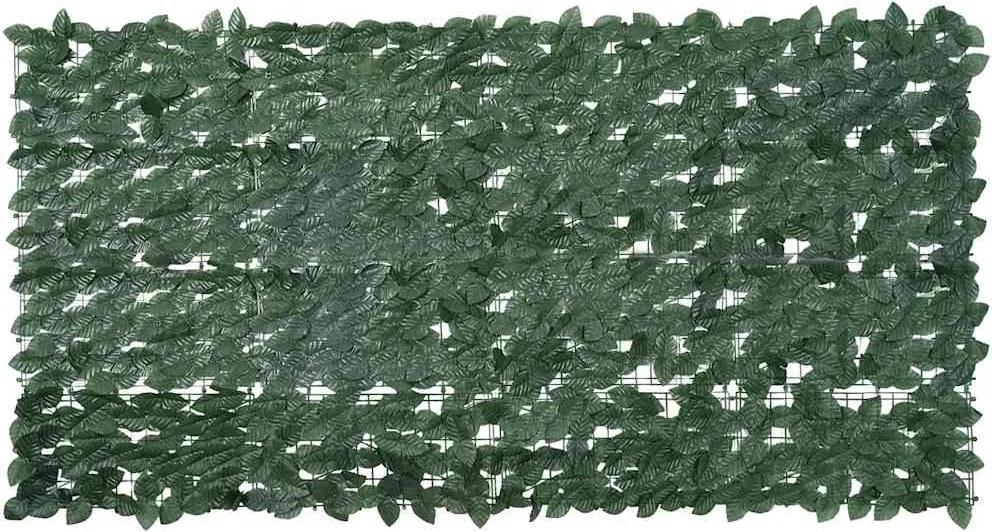 vidaXL sötétzöld leveles erkélyparaván 200 x 100 cm