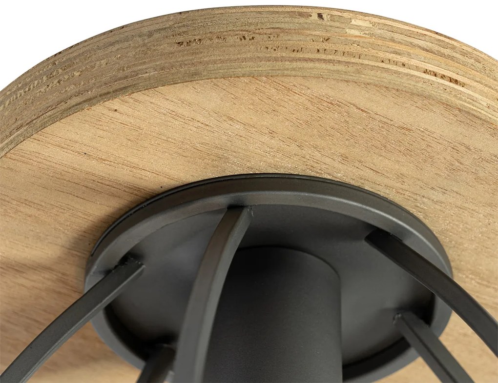 Ipari mennyezeti lámpa sötétszürke fával - Arthur