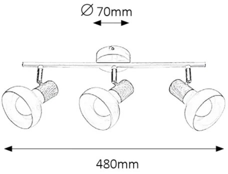 Rabalux 5945 - Spotlámpa HOLLY 3xE14/40W/230V fehér