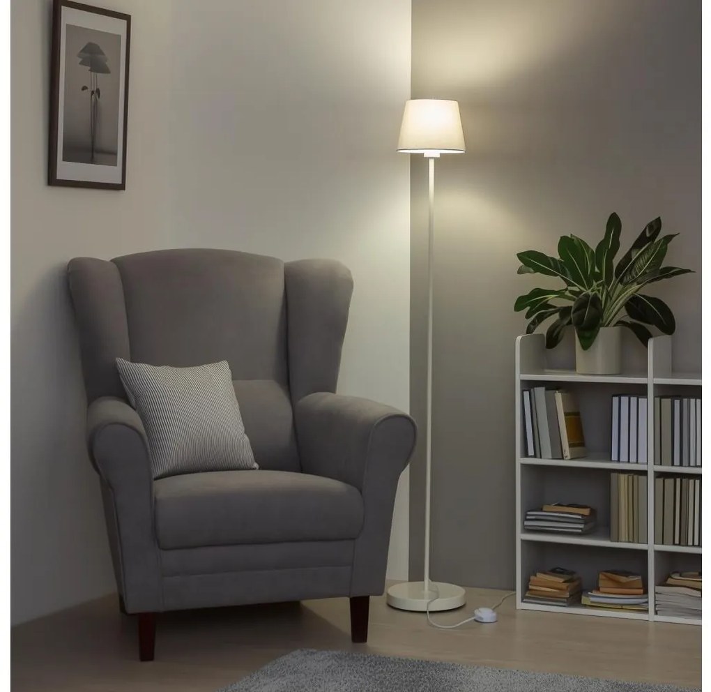 Brilagi - CERIA LED állólámpa 1xE27/40W/230V, átmérő 20,5 cm, szürke/fehér