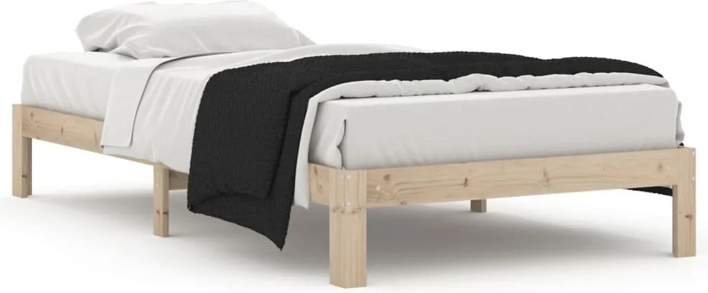 vidaXL tömör fenyőfa ágykeret 100 x 200 cm