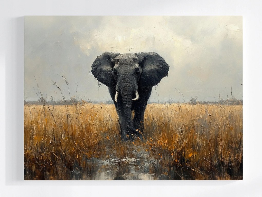 Vászonkép Canvas Természet Állat Afrika Elefánt Szavanna 100x75