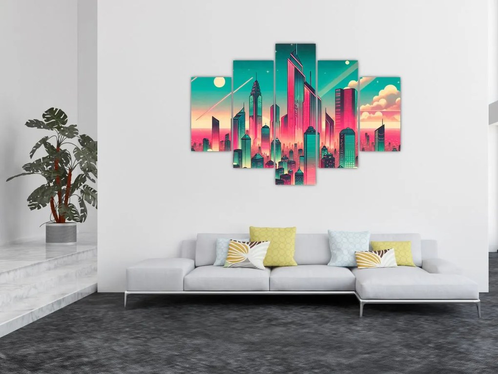 Kép – Nagyváros pop-art stílusban (150x105 cm)