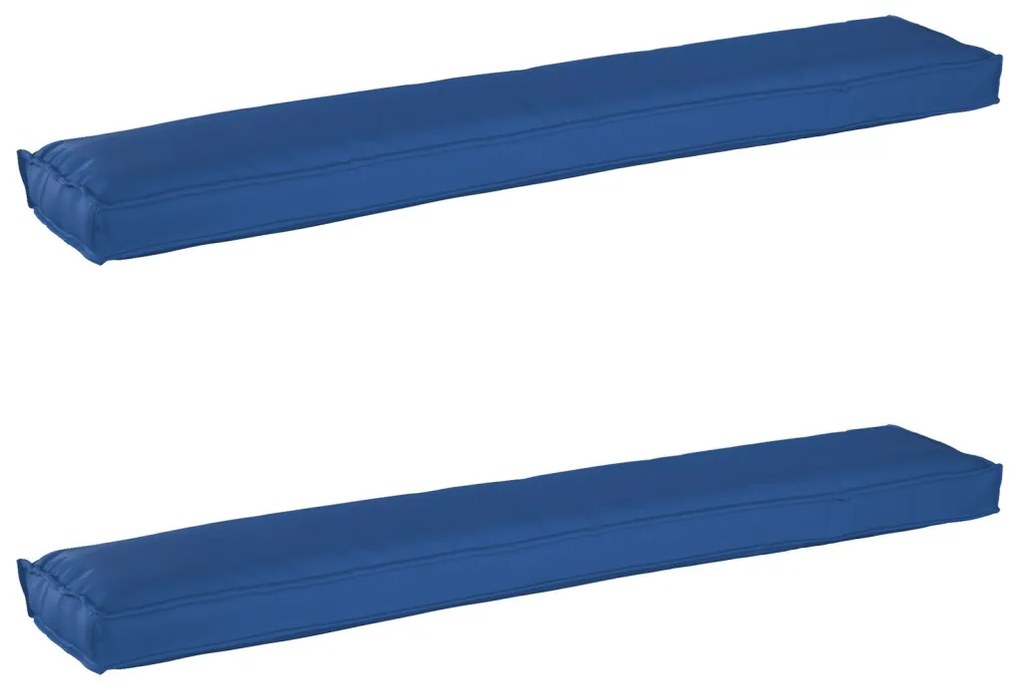 Pallet párnák padhoz 2 db Royal kék 200x40x8 cm Oxford szövet