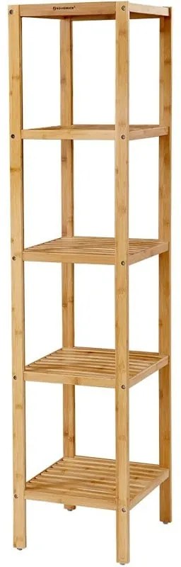Bambusz fürdőszobai polc 33 x 33 x 146 cm