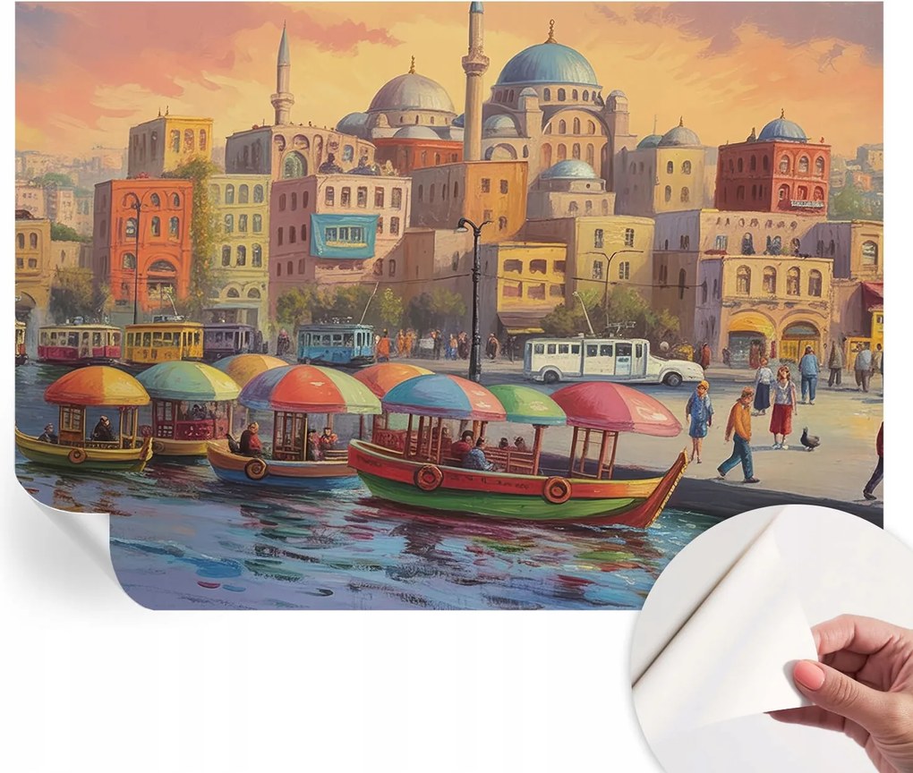 Modern öntapadós fotótapéta falra Városi tengerpart 208x146 cm