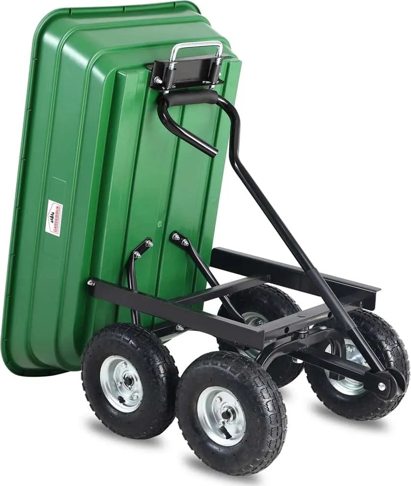 JEREMY billenős kerti talicska, 51x103,5x92,5cm, zöld Gardebruk