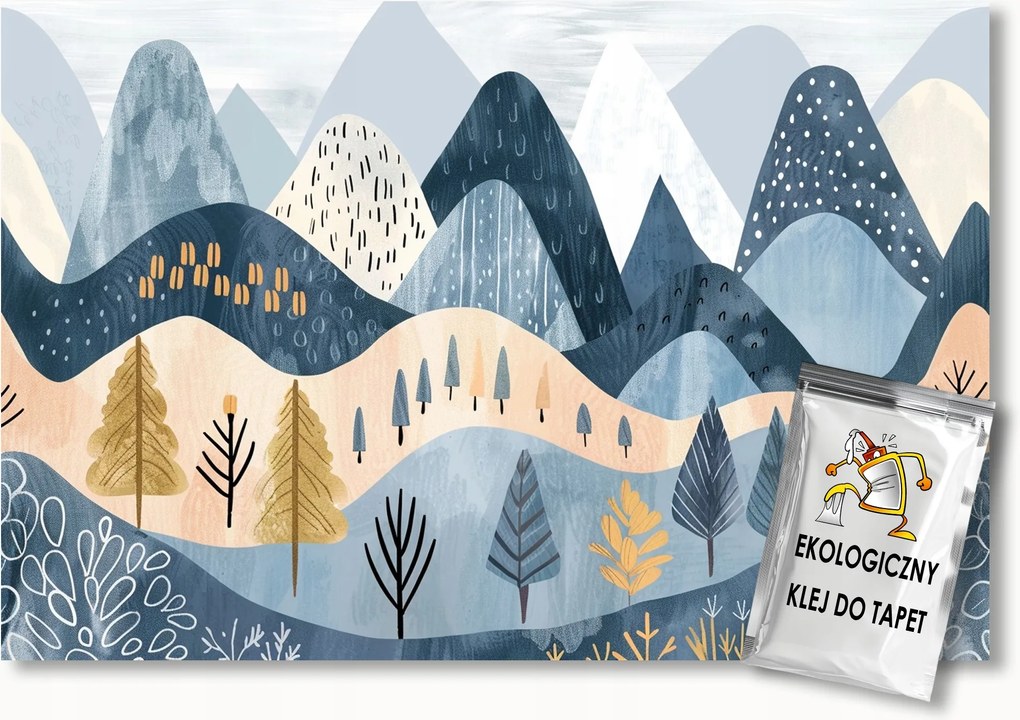 Fotótapéta Flizelina Gyerekek Tájkép Hegyek Fák Erdő 250x175 ragasztó