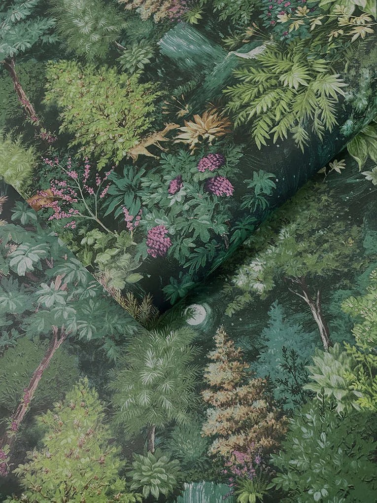 Holden Decor Imaginarium 3 Midnight Woods zöld erdei jelenetes papír tapéta – 14151