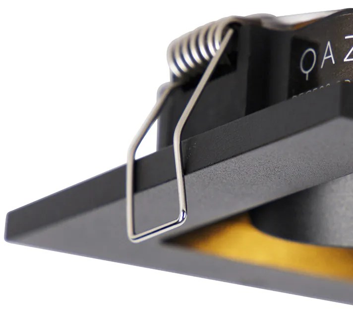 10 db-os készlet beépíthető spotlámpa fekete állítható - Qure