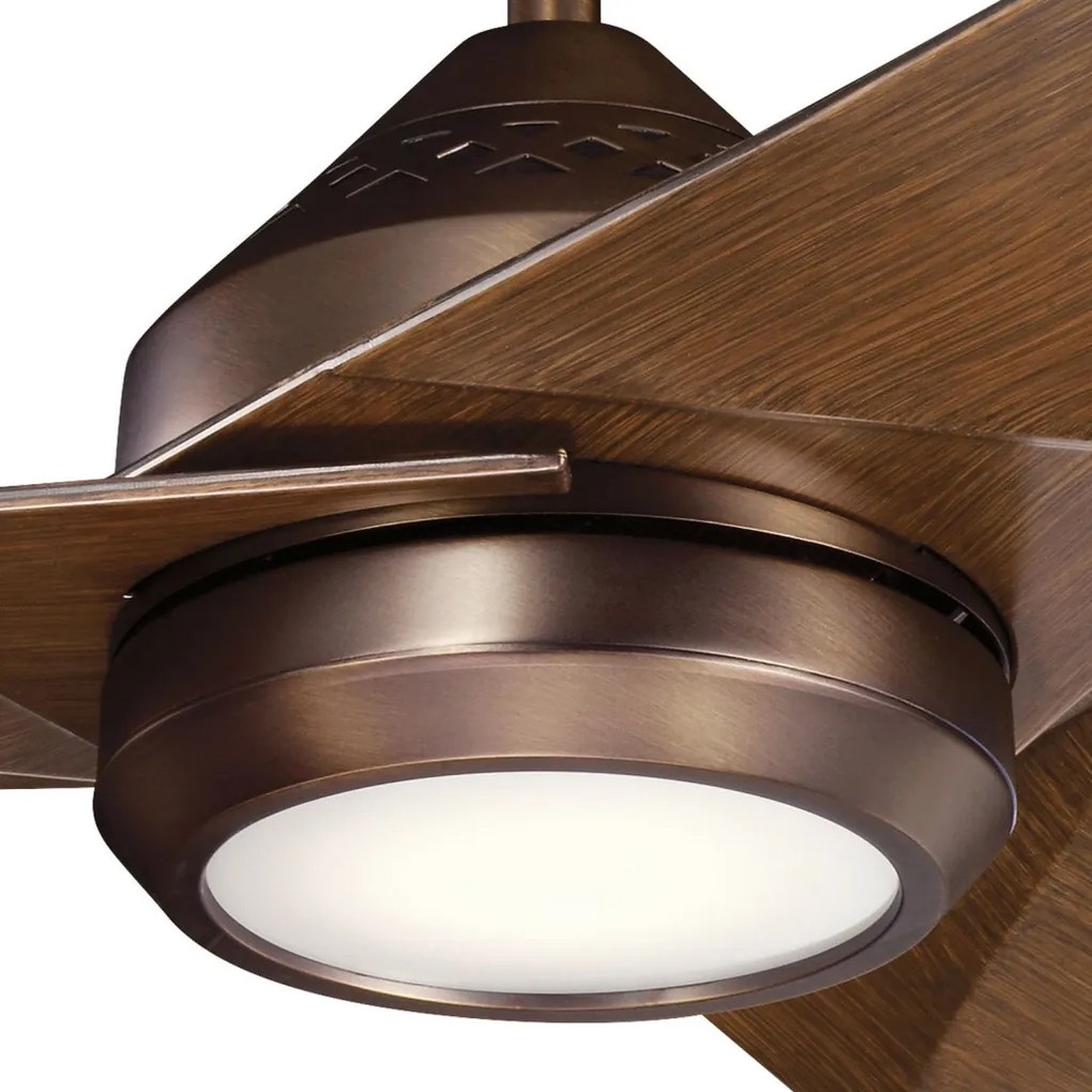 KICHLER KLF-JADE-60-BB JADE Ventilátoros lámpa Dió, Olajozott Bronz LED IP44