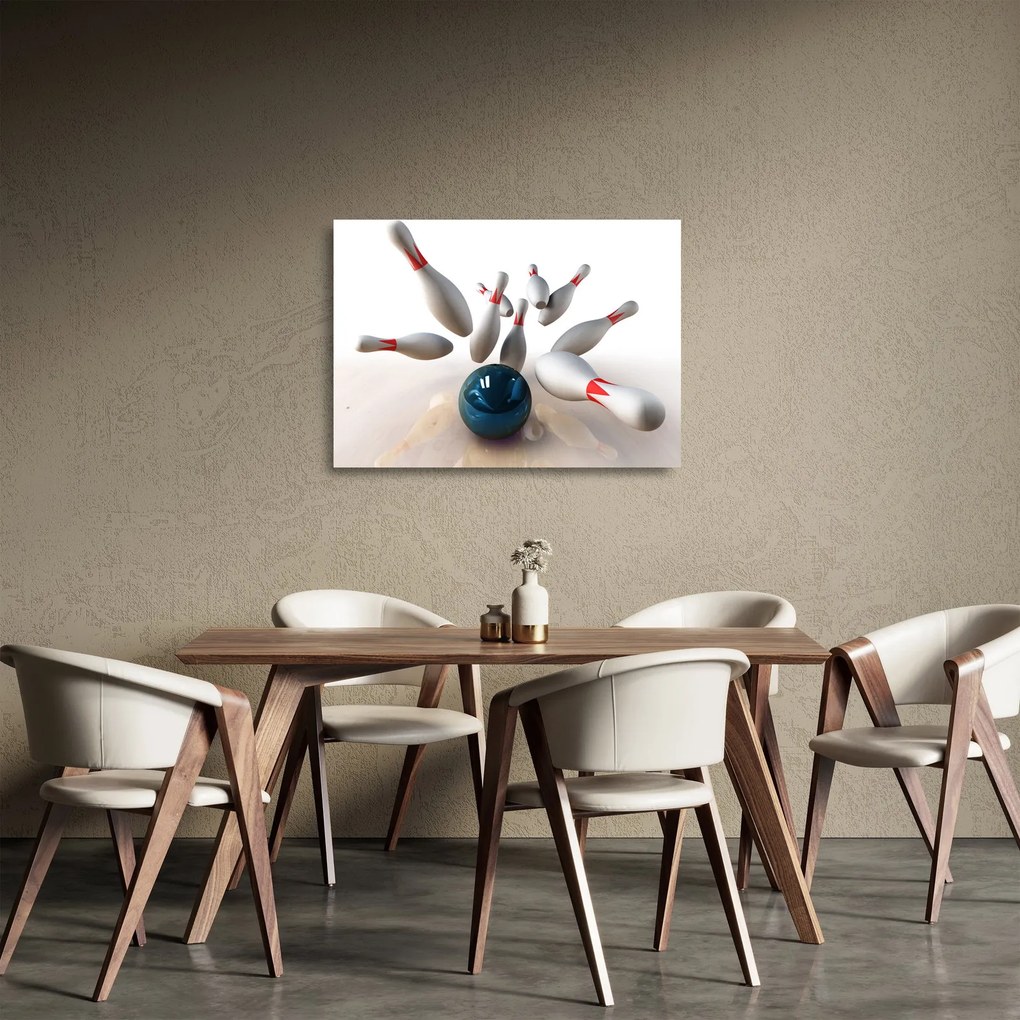 Kép - bowling (üvegen) (70x50 cm)