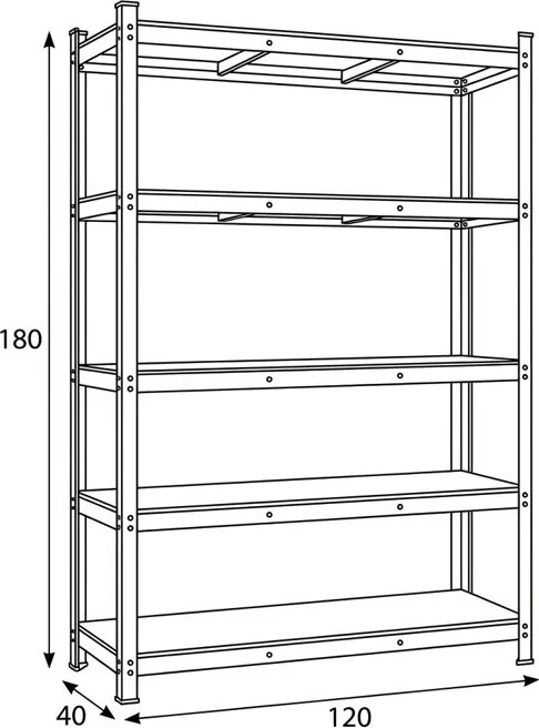Fém polc ezüst AUR-G2120 SIL