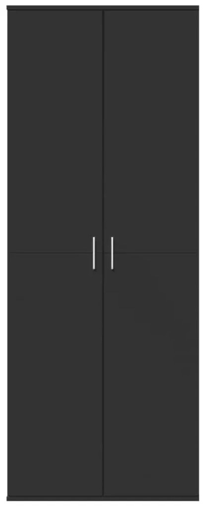 Fekete szerelt fa magasszekrény 70 x 35 x 180