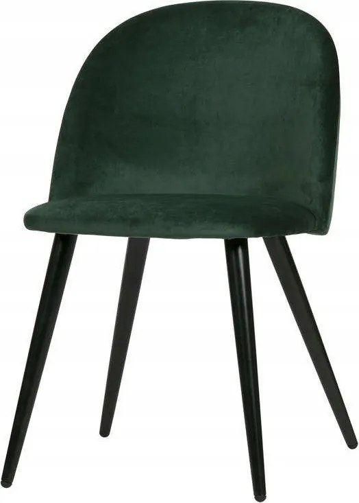 Fay Velvet 2 db-os bársony szék szett, sötétzöld, Woood