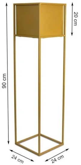 Virágállvány 90x24 cm arany színben