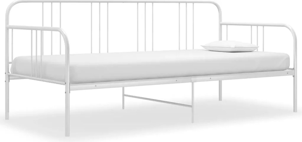 vidaXL fehér fém kanapéágy-keret 90 x 200 cm
