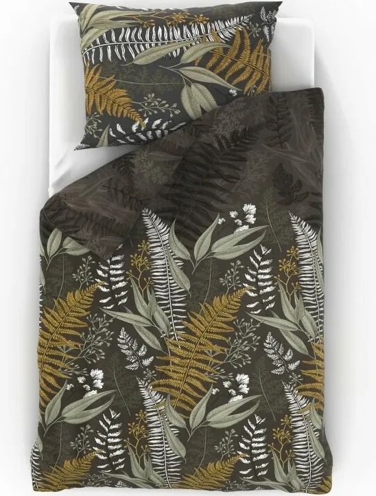 Kvalitex Luxury collection Páfrány szatén ágyneműhuzat, 140 x 200 cm, 70 x 90 cm, 140 x 200 cm, 70 x 90 cm