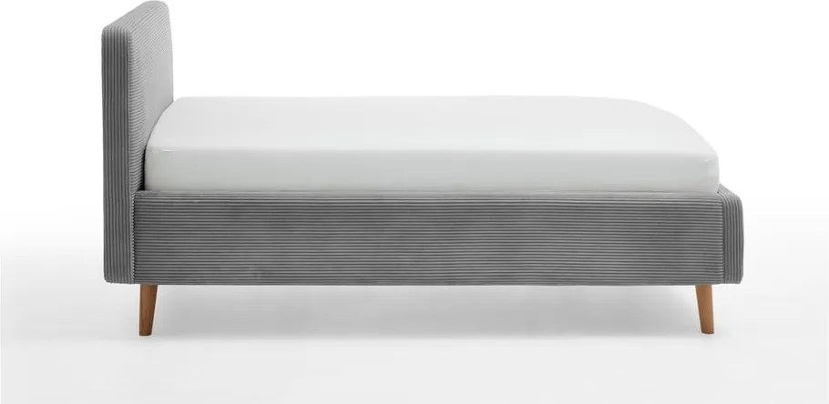 Szürke kárpitozott egyszemélyes ágy ágyrács nélkül 120x200 cm Mattis – Meise Möbel