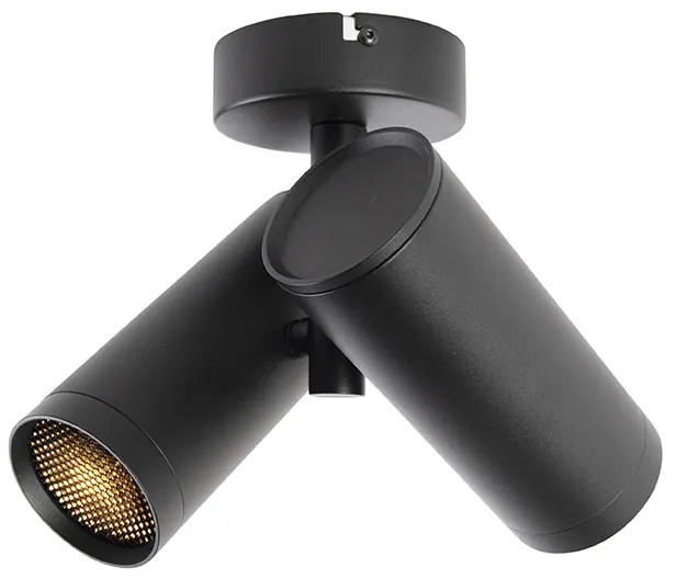 Design spotlámpa fekete 2 lámpás - Scopio Honey